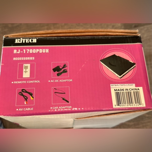 2007 RjTECH RJ-1700PDVX 7" Portable DVD MPEG4 Player w/ Card Reader & USB - Picture 12 of 12